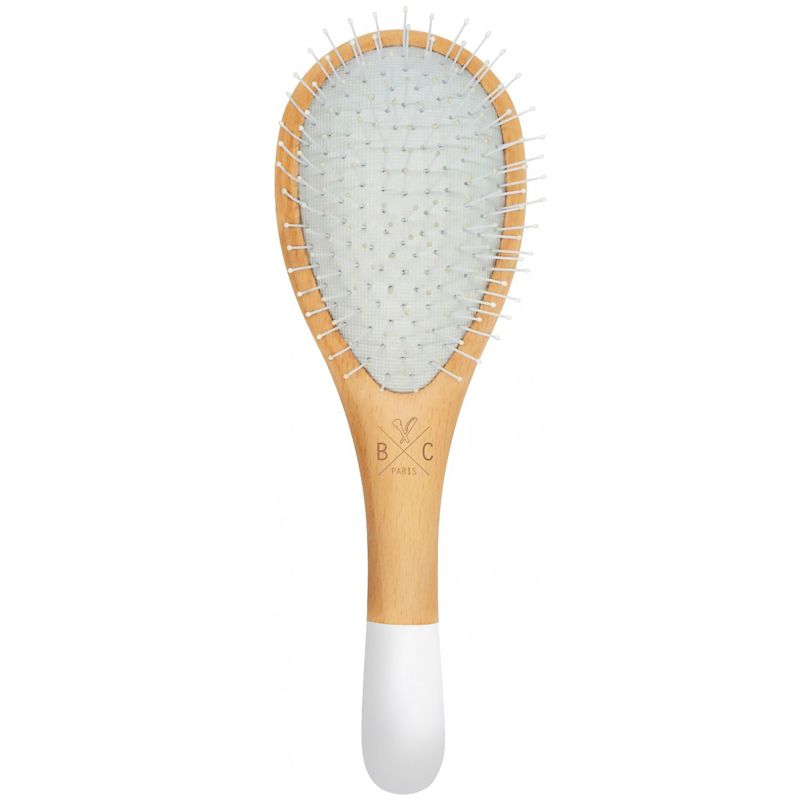 Wood Paddle Nylon Bristle Hair Brush