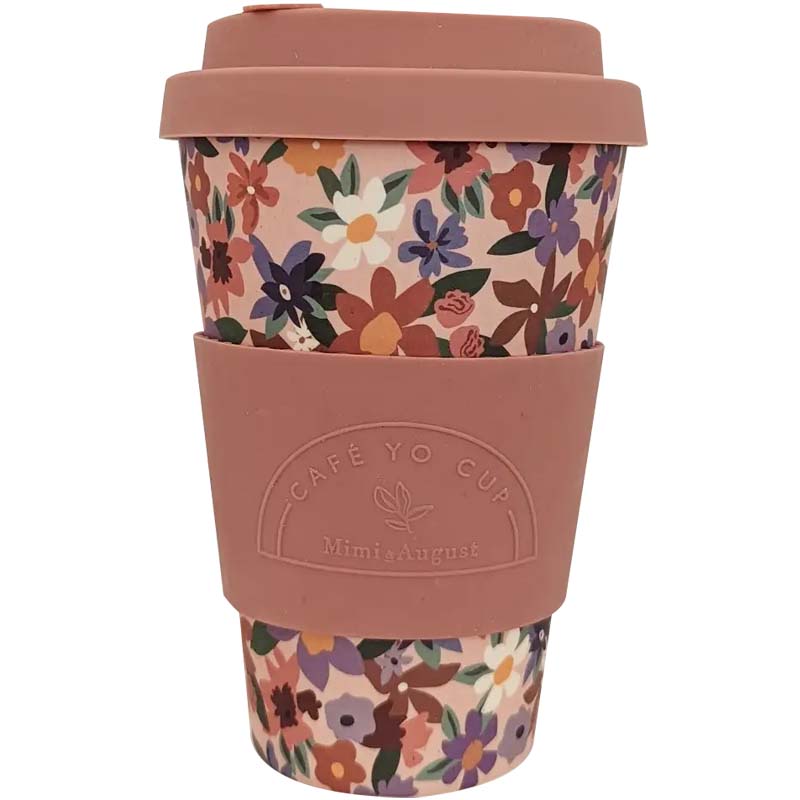 Les Chats Cafe Yo - Bamboo Reusable Cup - Gray