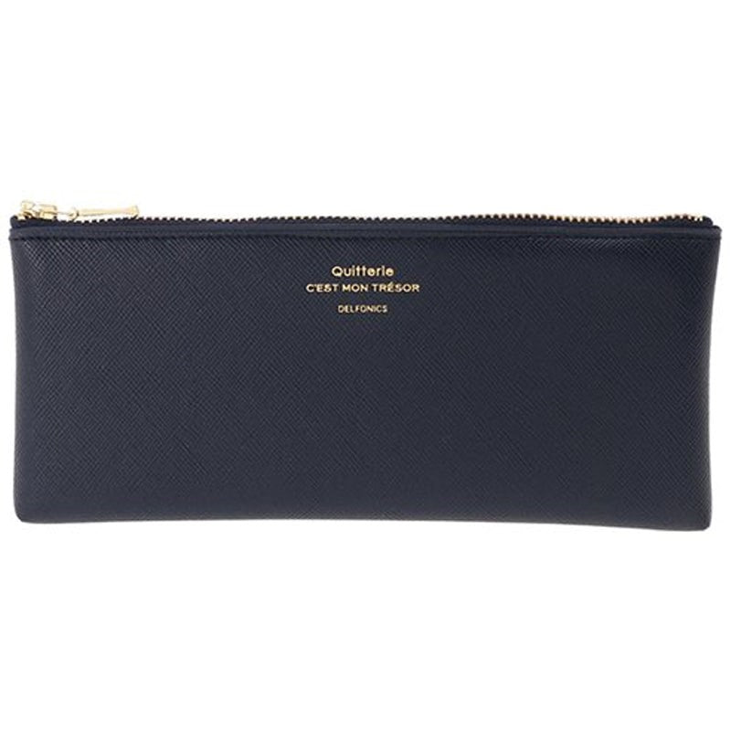 Delfonics Quitterie Flat Pen Case - Dark Blue