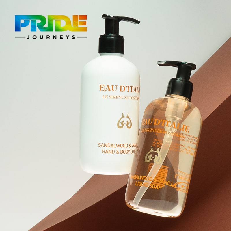 Eau d'Italie Sandalwood & Vanilla Liquid Soap and Hand & Body Lotion - details below