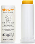 Erbaviva Organic Lip and Cheek Balm (0.6 oz) showing balm opened next to tube