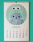 Bromstad Printing Co. 2025 Risograph Wall Calendar - Ain't Life Grand? (February)