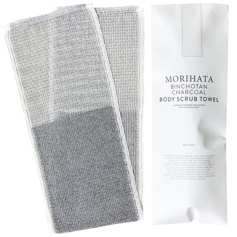 Morihata Binchotan Body Scrub Towel 9&quot; x 40&quot; (1 pc)