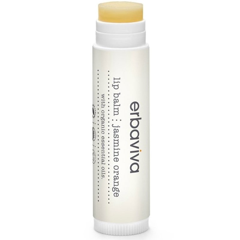 Erbaviva Lip Balm Jasmine Orange (0.16 oz) open cap