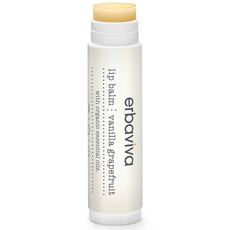 Erbaviva Lip Balm Vanilla Grapefruit (0.16 oz) open cap