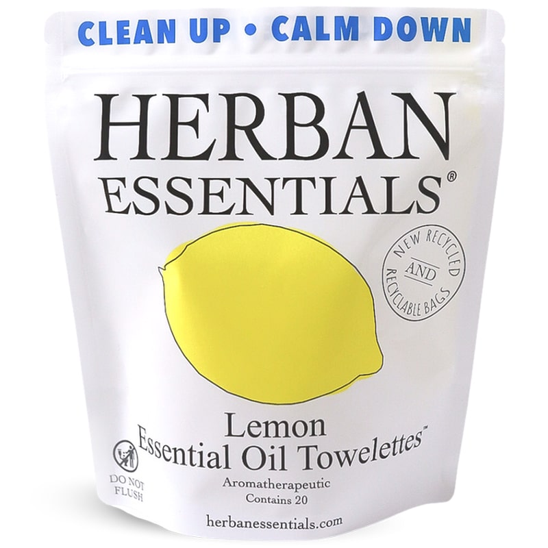 Herban Essentials Lemon Towelettes (20 pcs)