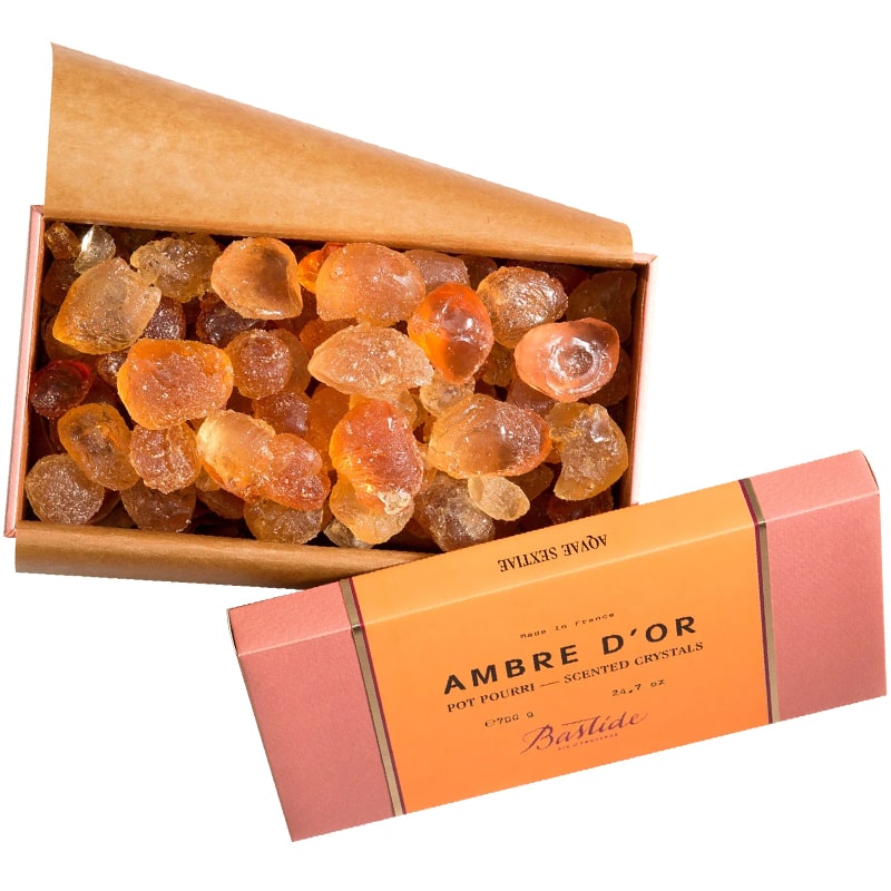 Bastide Ambre d&#39;Or Potpourri Crystals (700 g) open box