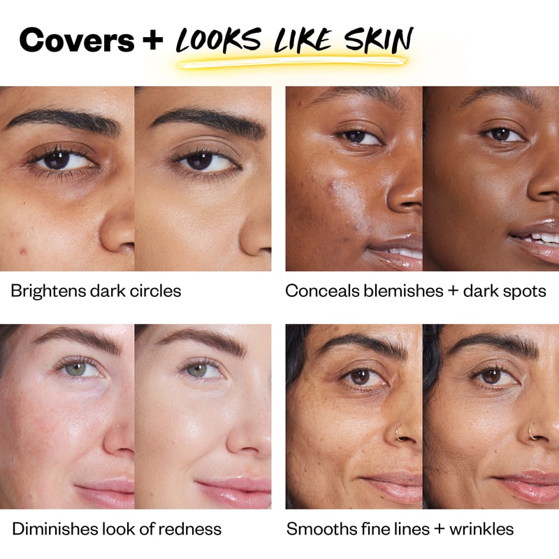 Kosas Cosmetics Revealer Concealer Super Creamy + Brightening Color covers + looks like skin! Brightens dark circles, conceals blemishes and dark spots, diminishes look of redness and smooths fine lines and wrinkles.