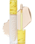 Kosas Cosmetics Revealer Concealer Super Creamy + Brightening (Tone 01 N, 6 ml) with swatch