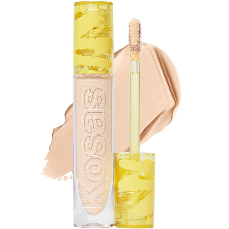 Kosas Cosmetics Revealer Concealer Super Creamy + Brightening (Tone 03 W, 6 ml) with swatch