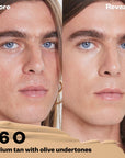 Kosas Cosmetics Revealer Concealer Super Creamy + Brightening (Tone 06 O) before/after on face