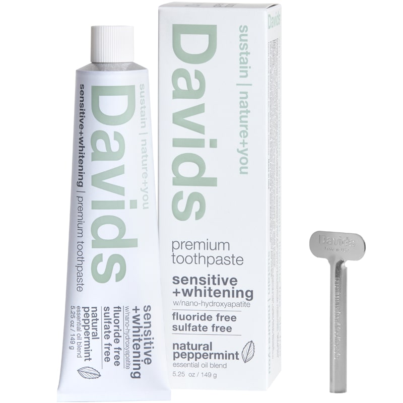 Davids Premium Toothpaste - Sensitive + Whitening Nano-Hydroxyapatite (4 oz) with box 