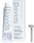 Davids Premium Toothpaste - Sensitive + Whitening Nano-Hydroxyapatite (4 oz) with box 