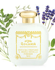 Santa Maria Novella Lavanda Imperiale Eau de Cologne (100 ml) with illustration of flowers and leaves in the background