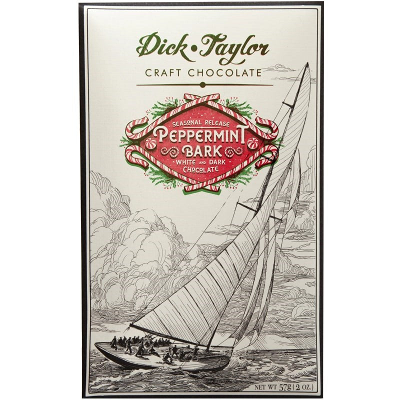 Dick Taylor Craft Chocolate Peppermint Bark White and Dark Chocolate (2 oz)