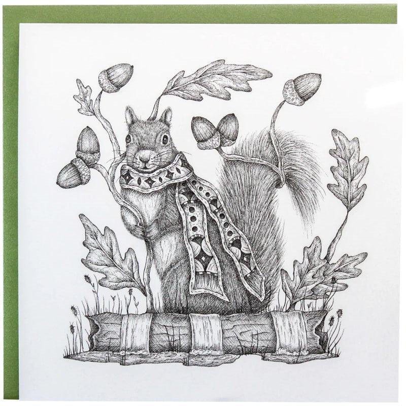 Mackenzie Myrick Studio Acorn Forager Greeting Card (1 pc) with envelope