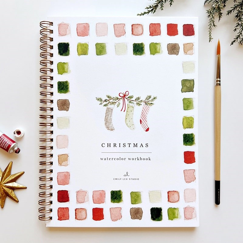 Emily Lex Studio Christmas Watercolor Workbook (1 pc)