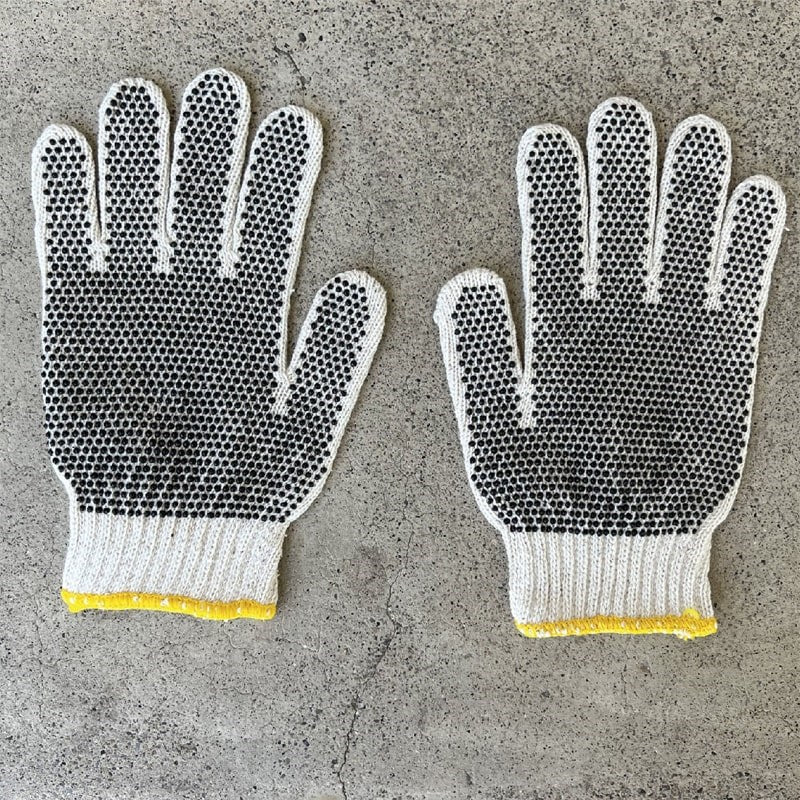 My Little Belleville Bee Gardening Gloves - backside of product showing dot pattern