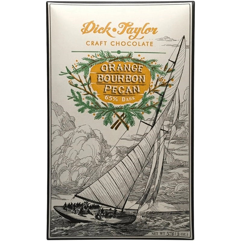 Dick Taylor Craft Chocolate Orange Bourbon Pecan Dark Chocolate (2 oz)