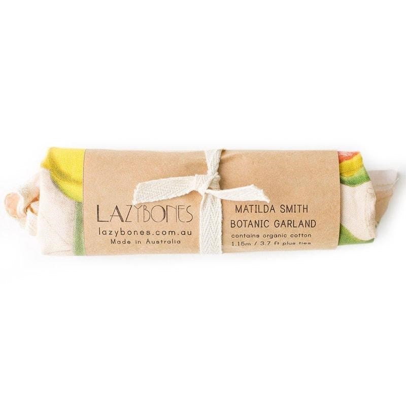 Lazybones Organic Cotton Matilda Smith Garland - product shown wrapped and tied up in packaging