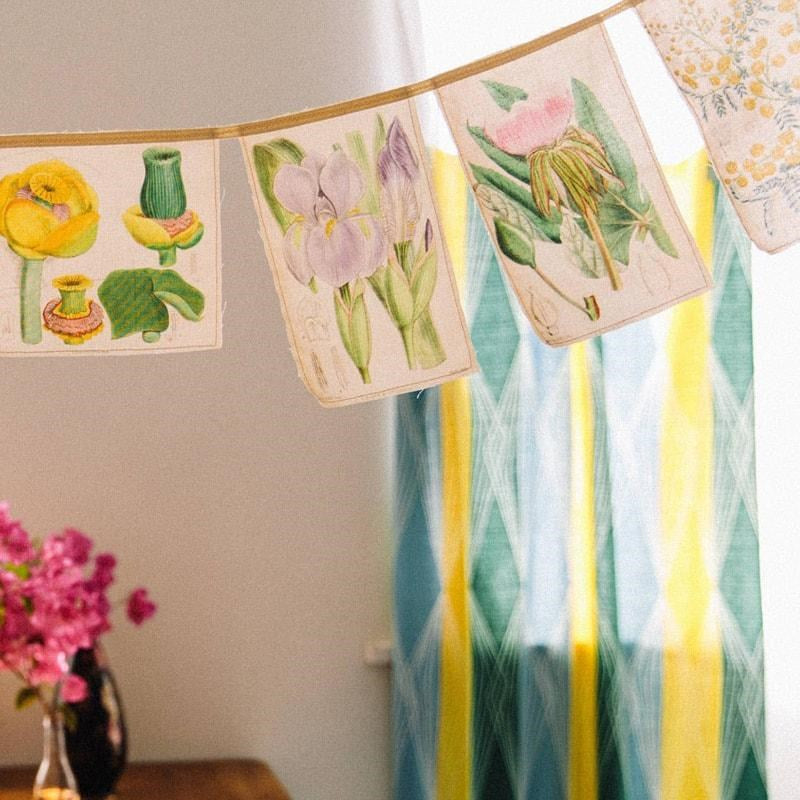 Lazybones Organic Cotton Matilda Smith Garland - product shown hung up by window