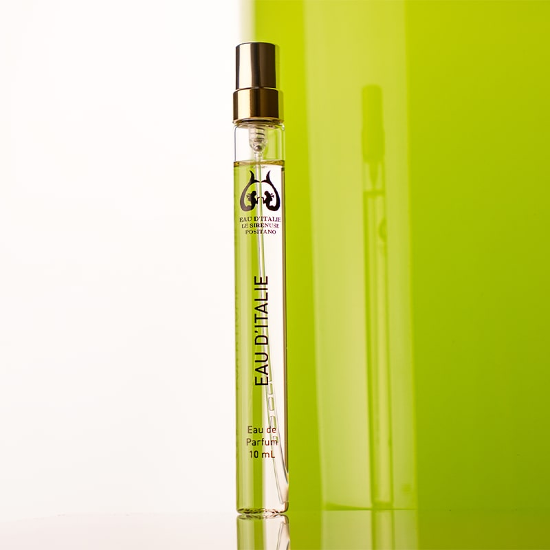 Eau d’Italie Signature Scent Eau de Parfum Travel Size - product shown on green and white background
