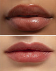 Chantecaille Sunstone Lip Sheer - Empower - close up of model lips using lip sheer