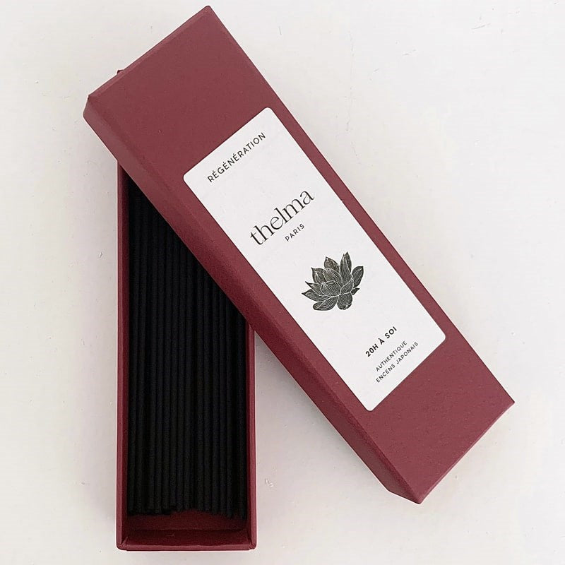 Thelma Paris Regeneration Incense Sticks - product shown with open packaging 
