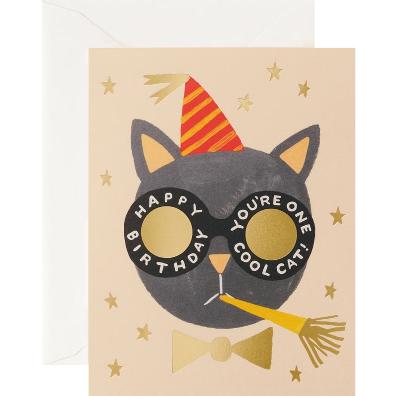 Rifle Paper Co. Birthday Cat Card (1 pc)