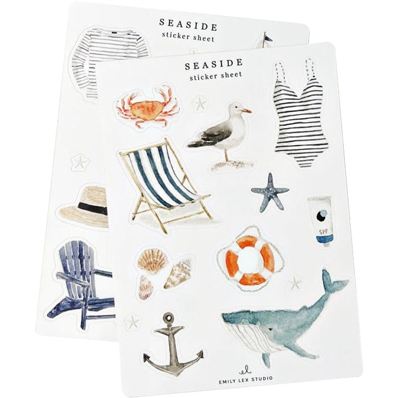 Emily Lex Studio Seaside Sticker Sheet (2 sheets)