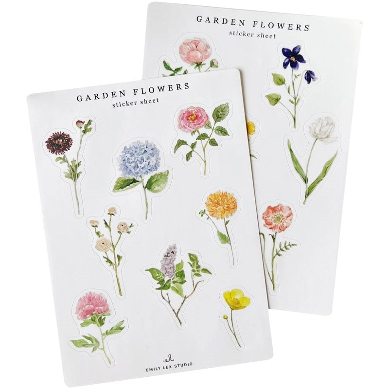 Emily Lex Studio Garden Flowers Sticker Sheet (2 sheets)