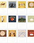 Rifle Paper Co. 2025 Cheese Kitchen Calendar - backside of calendar showing all month illustrations