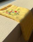 Seak Embroidered Tea Towel - Yellow (1 pc)