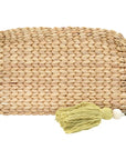 Seak Woven Clutch with Silk Tassel Key Chain - Yellow (1 pc)