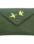Barnabe Aime Le Cafe Hirondelle Leather Pouch - Green (1 pc)