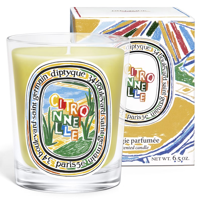 Diptyque Limited Edition Citronnelle Candle - product shown next to box