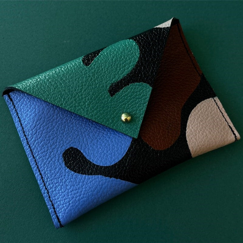 R-KI-TEKT Leather Envelope Wallet - Paulie - product shown with closed clasp