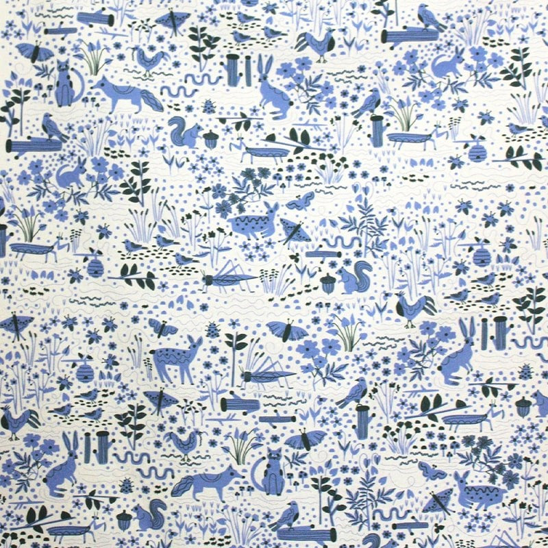 Leah Duncan Garden Friends Art Tea Towel - close up of product pattern design