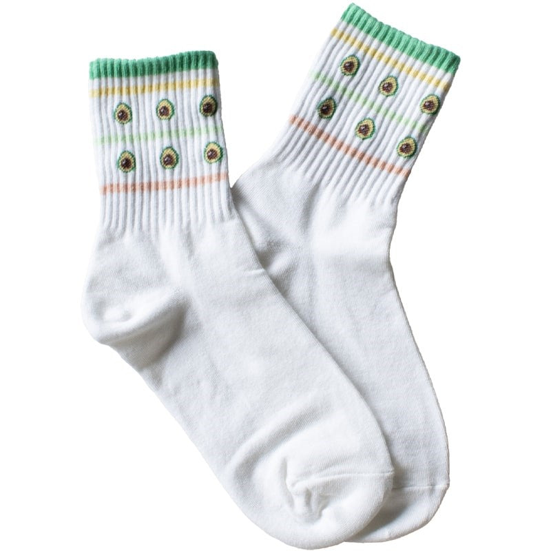 Tiepology Juicy Fruit Casual Socks - Avocado (1 pair)