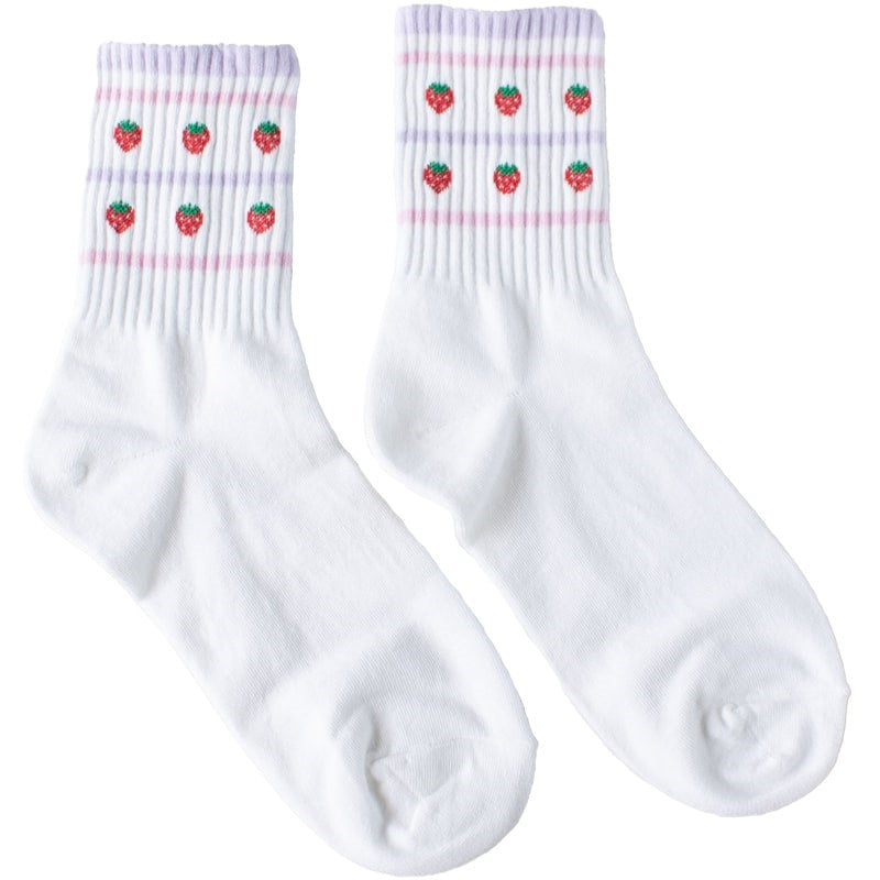 Tiepology Juicy Fruit Casual Socks - Strawberry (1 pair)