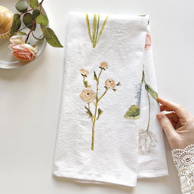 Emily Lex Studio Garden Flowers Tea Towel (1 pc)