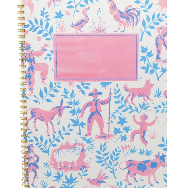 Parcel French Storybook Pink & Blue Scene Notebook (1 pc)