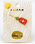 Yellow Owl Workshop Hairpin - Sriracha - product shown on packaging