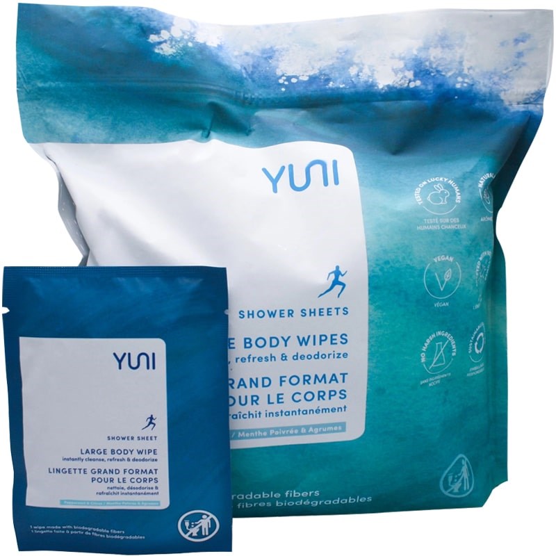 YUNI Beauty Yuni Peppermint Shower Sheets Large Body Wipes (30 pcs)