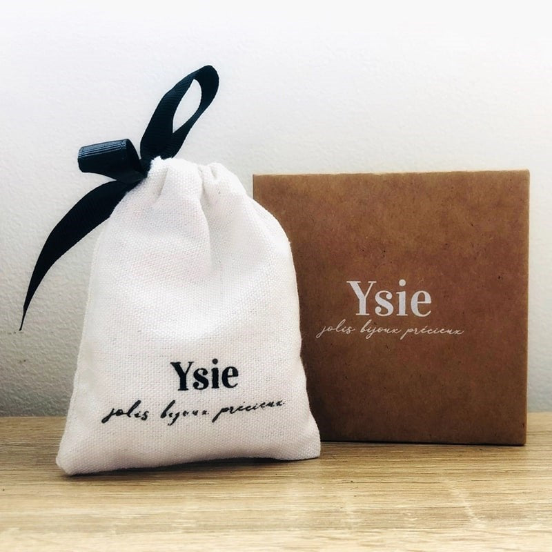 YSIE Peony Mother-Of-Pearl Gold Plated  Earrings - product packaging shown