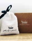 YSIE Peony Mother-Of-Pearl Gold Plated  Earrings - product packaging shown