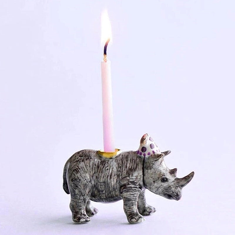 Camp Hollow Rhino Cake Topper (1 pc)