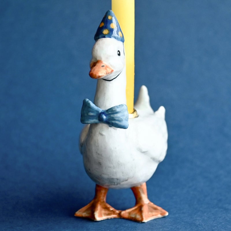 Camp Hollow Blue Goose Cake Topper - close up of product details