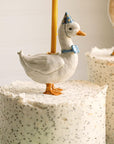 Camp Hollow Blue Goose Cake Topper - product shown on top of cake