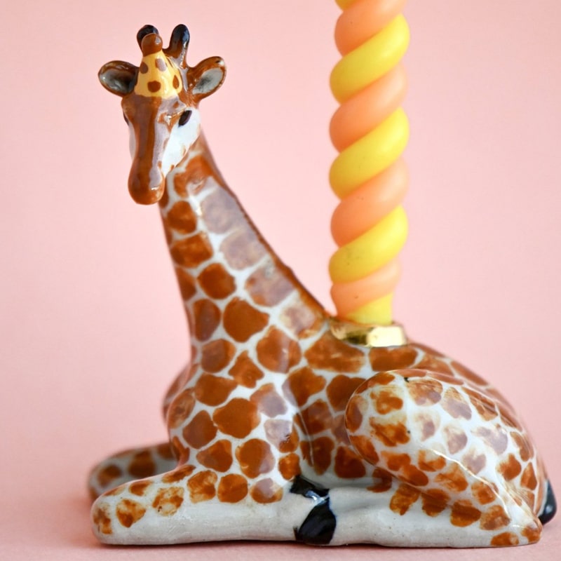 Camp Hollow Giraffe Cake Topper - close up of product details